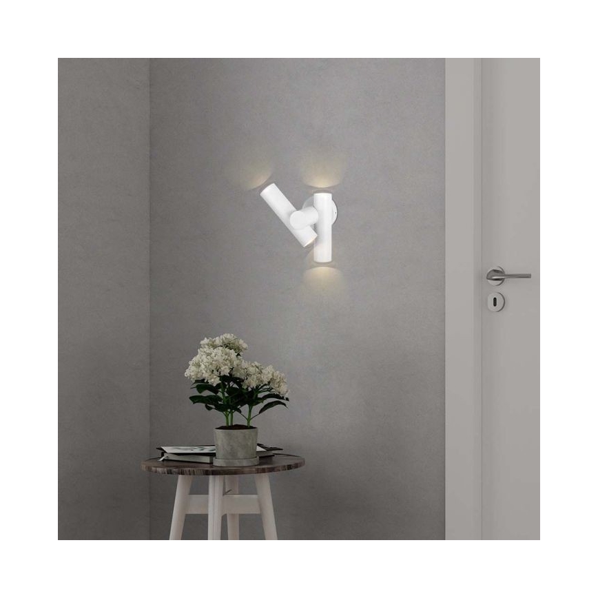 LED Zunanji wall flexible reflektor 2xLED/3W/230V 4000K IP44 bela