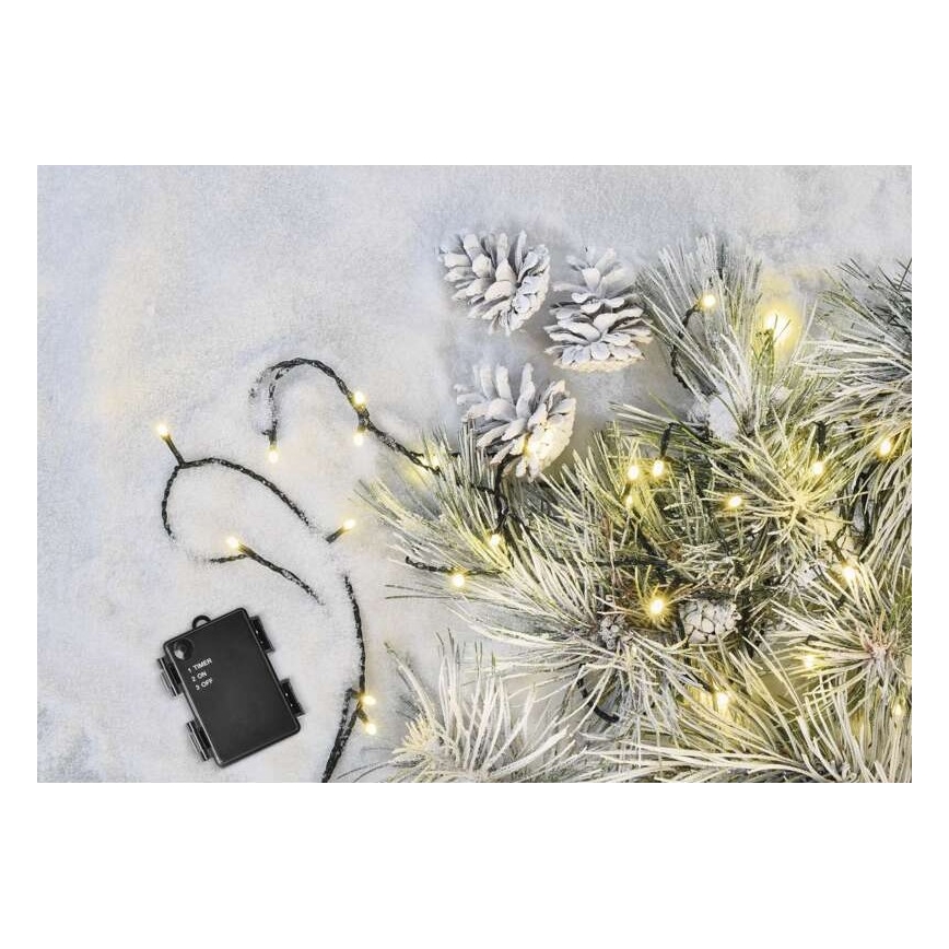 LED  zunanji svetlobni niz 120xLED/3xAA 8,9m IP44 topla bela