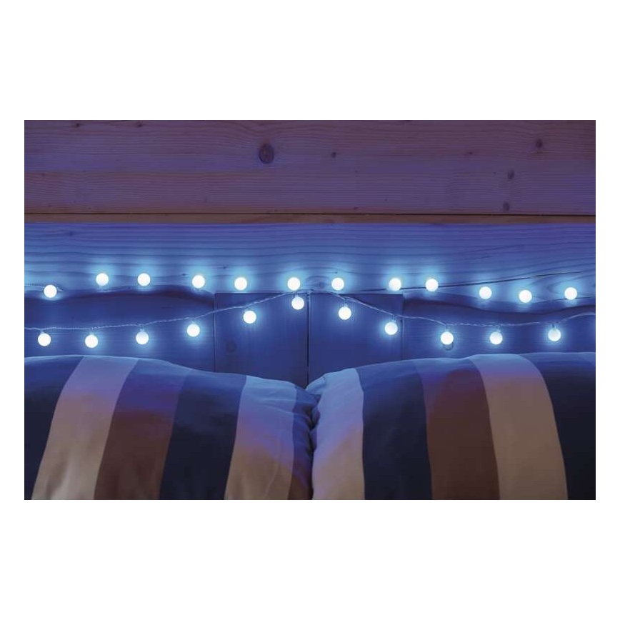 LED zunanji svetlobni niz, 40 LED, 9 m, IP44, modra