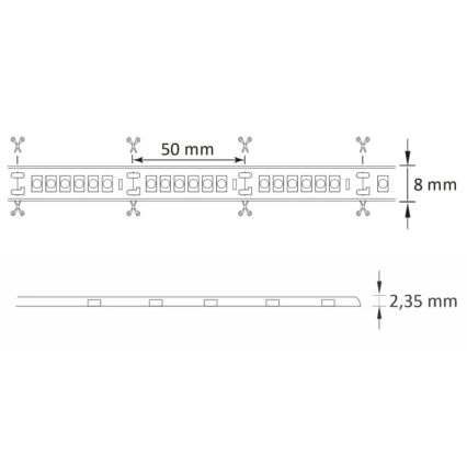 LED Zunanji trak 3m LED/23W/24V/230V 4000K IP65