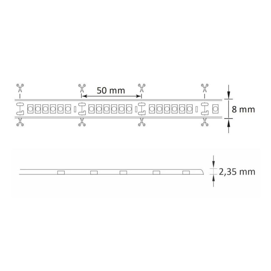 LED Zunanji trak 3m LED/23W/24V/230V 4000K IP65