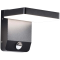 LED Zunanji wall flexible svetel s senzorjem LED/17W/230V IP65 4000K črna