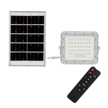 LED Zunanji zatemnitvena solarni reflektorska LED/10W/3,2V IP65 4000K bela + Daljinski upravljalnik