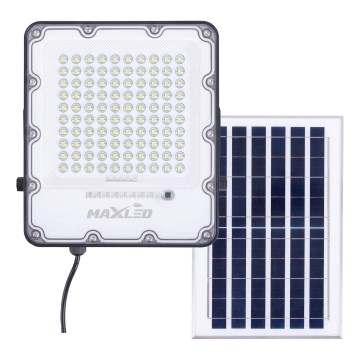 LED Zunanji zatemnitveni solarni reflektor LED/100W/3,2V 4500K IP65 črna + Daljinski upravljalnik