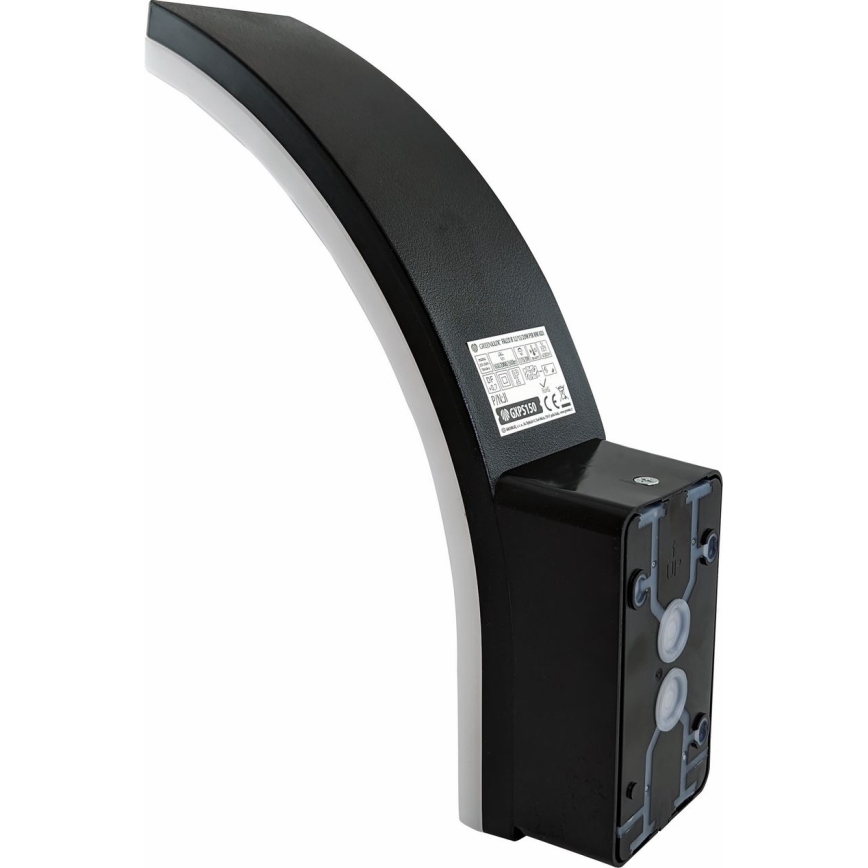 LED Dimmabilna zunanja stenska svetilka s senzorjem gibanja in sumraka LED/12/15/20W/230V IP65 črna