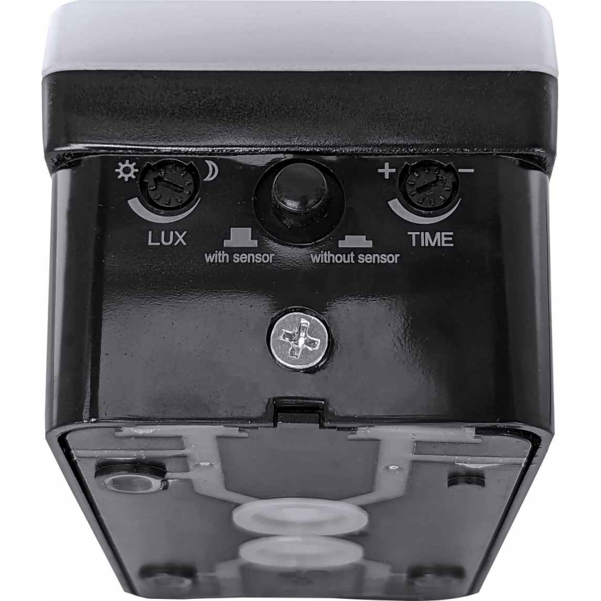 LED Dimmabilna zunanja stenska svetilka s senzorjem gibanja in sumraka LED/12/15/20W/230V IP65 črna