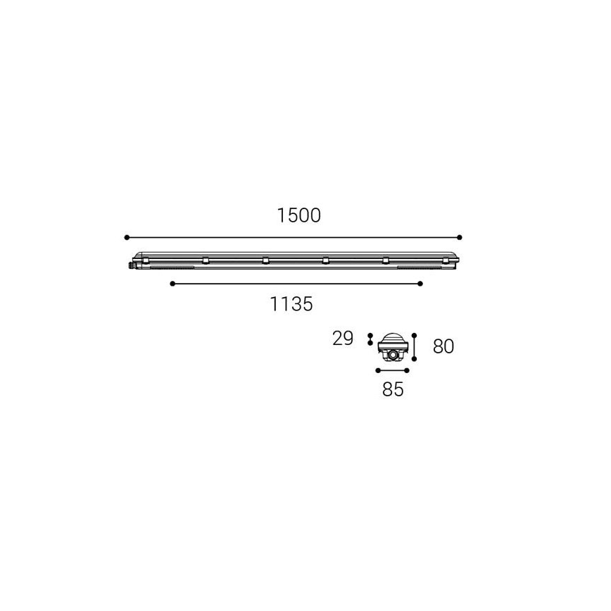 LED2 - LED Industrijska svetilka DUSTER LED/52W/230V IP66