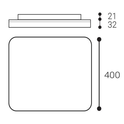 LED2 - LED Kopalniška stropna svetilka SQUARE LED/38W/230V 3000K/3500K/4000K IP54 bela