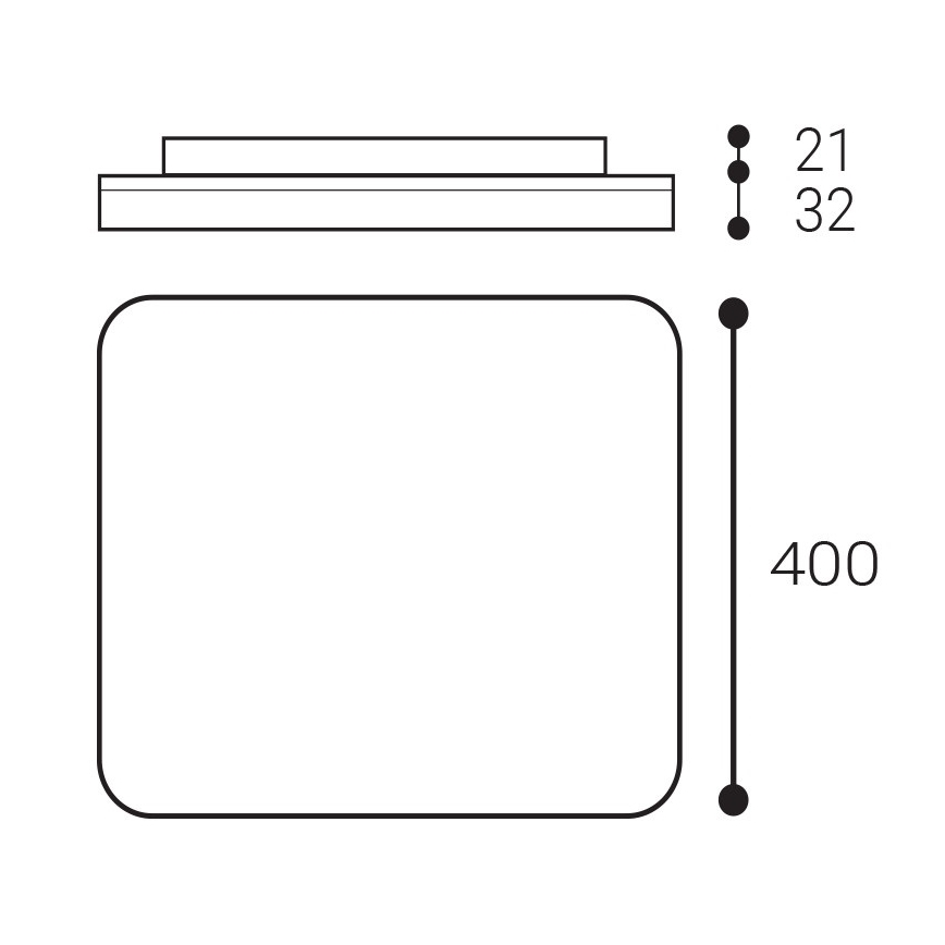 LED2 - LED Kopalniška stropna svetilka SQUARE LED/38W/230V 3000K/3500K/4000K IP54 bela