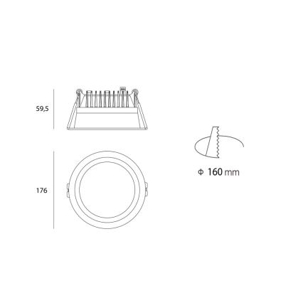 LED2 - LED Kopalniška vgradna svetilka ZETA LED/25W/230V 3000K IP44