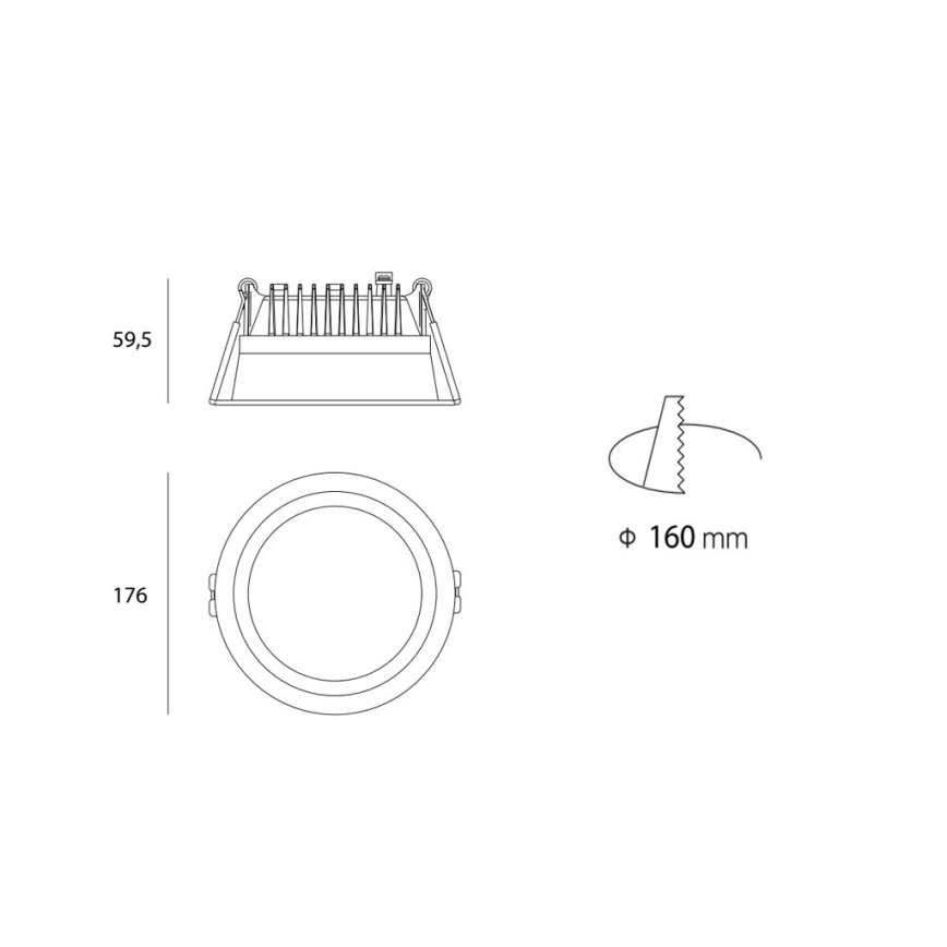 LED2 - LED Kopalniška vgradna svetilka ZETA LED/25W/230V 3000K IP44
