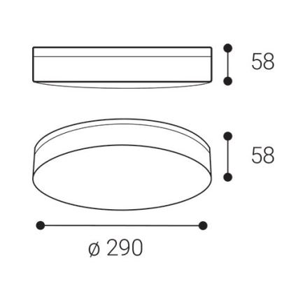 LED2 - LED kopalniška stropna svetilka YPSO LED/22W/230V 3000/4000K IP54 premer 29 cm bela