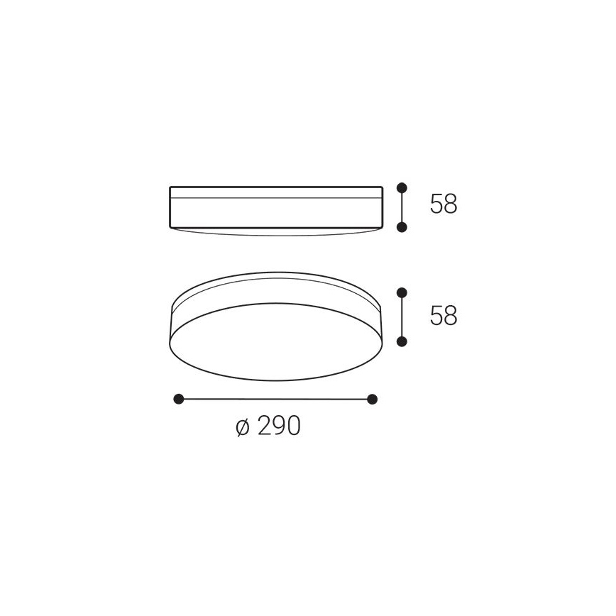 LED2 - LED kopalniška stropna svetilka YPSO LED/22W/230V 3000/4000K IP54 premer 29 cm bela