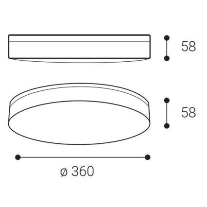LED2 - LED stropna svetilka za kopalnico YPSO LED/30W/230V 3000/4000K IP54 premer 36 cm bela