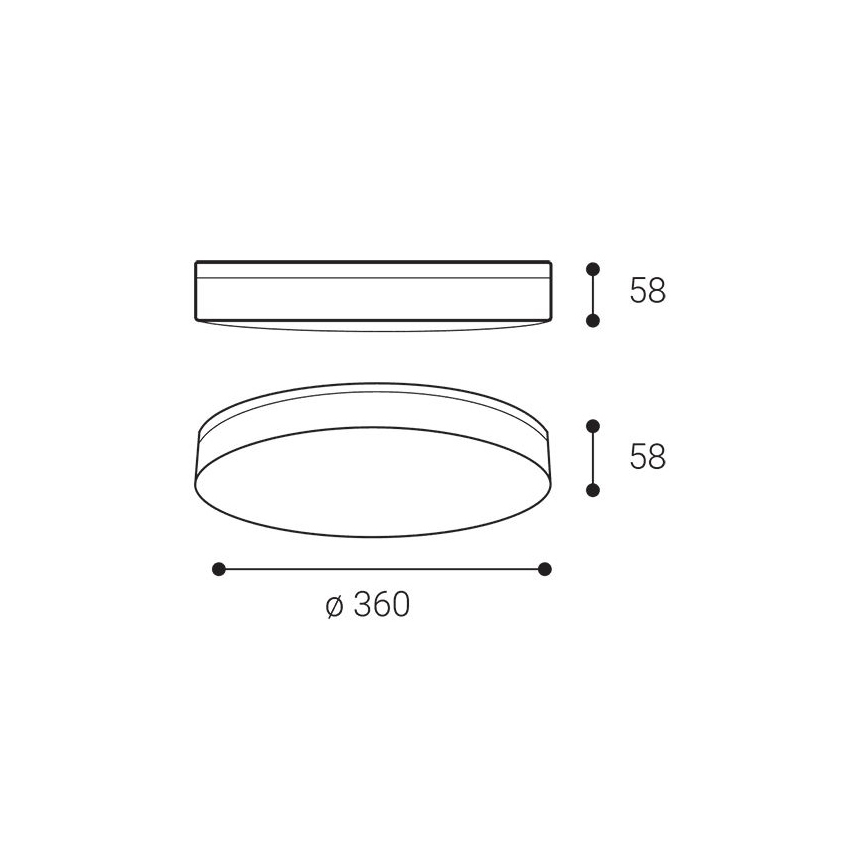 LED2 - LED stropna svetilka za kopalnico YPSO LED/30W/230V 3000/4000K IP54 premer 36 cm bela