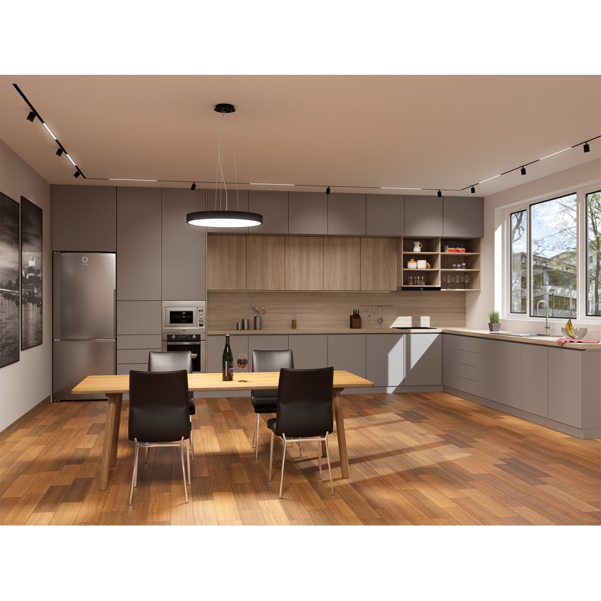 LED2 - LED lestenec na kablu MONO SLIM LED/30W/230V 3000K/4000K premer 40 cm črna