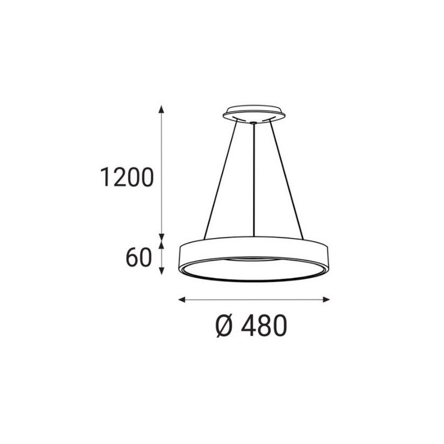LED2 - LED Lestenec na vrvici BELLA LED/40W/230V 3000/4000K bel