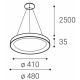 LED2 - LED Lestenec na vrvici BELLA SLIM LED/38W/230V 3000/4000K bel