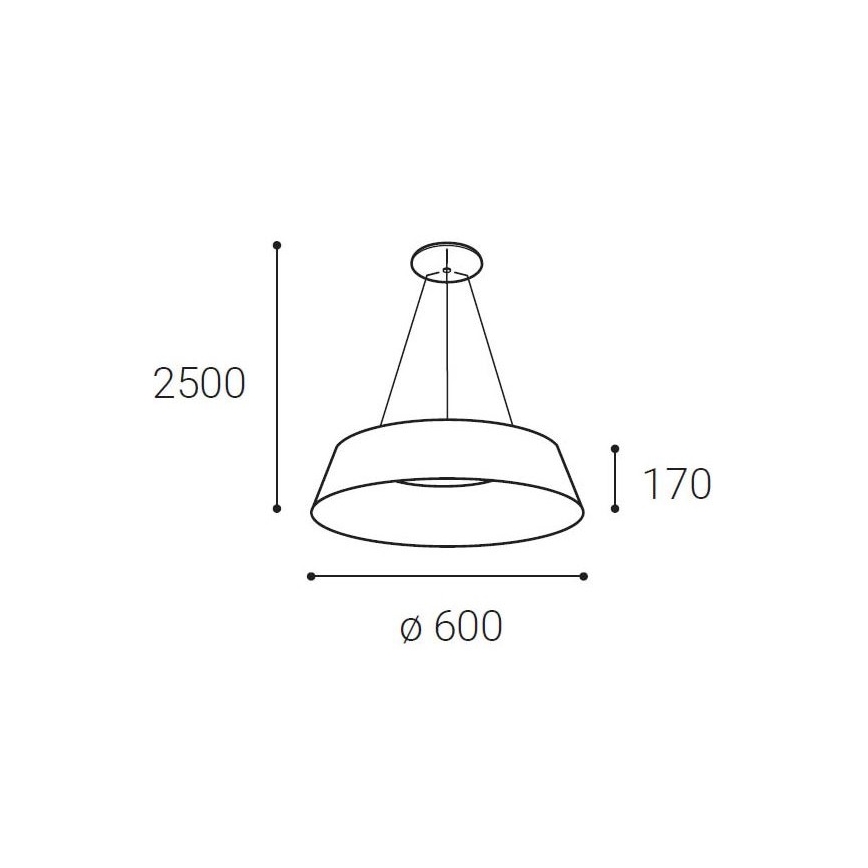 LED2 - LED Lestenec na vrvici KATY LED/60W/230V 3000/4000K bel