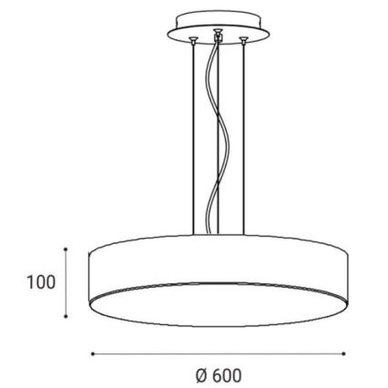 LED2 - LED Lestenec na vrvici MONO LED/60W/230V 3000/4000K bel