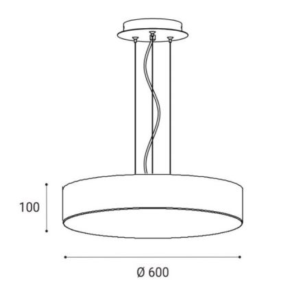 LED2 - LED Lestenec na vrvici MONO LED/60W/230V 3000/4000K črn