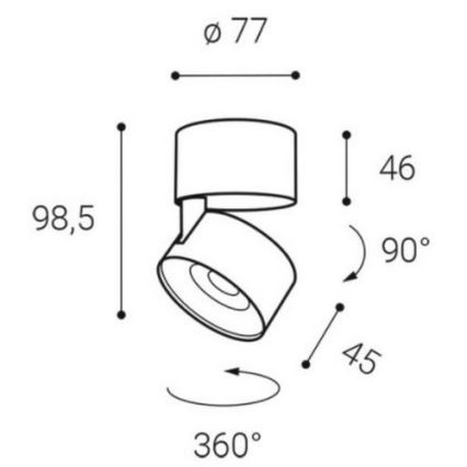 LED2 - LED Reflektor KLIP ON LED/11W/230V bel