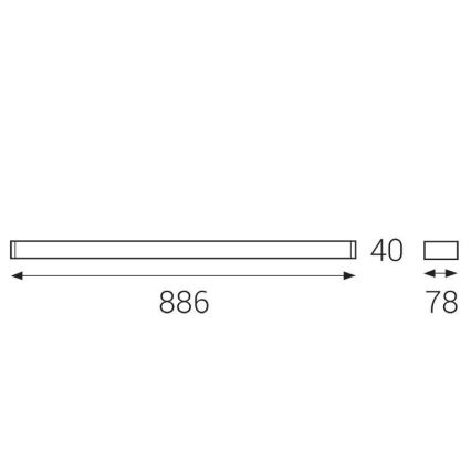 LED2 - LED Stenska svetilka QUADRA LED/18W/230V IP44