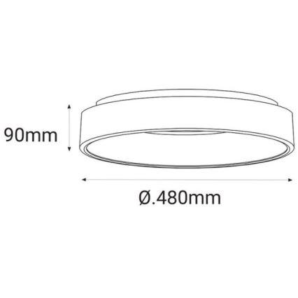 LED2 - LED Stropna svetilka BELLA LED/40W/230V 3000/4000K bela