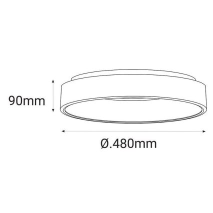 LED2 - LED Stropna svetilka BELLA LED/40W/230V 3000/4000K črna