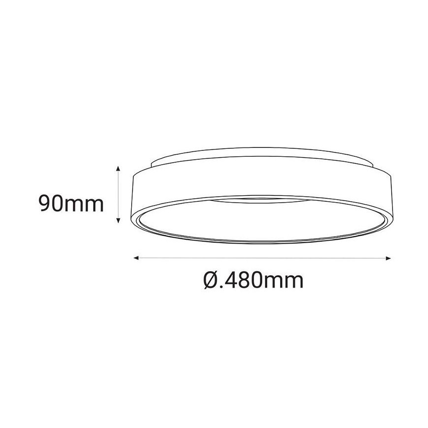 LED2 - LED Stropna svetilka BELLA LED/40W/230V 3000/4000K črna
