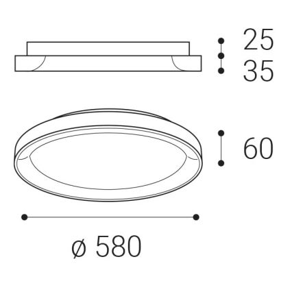 LED2 - LED Stropna svetilka BELLA LED/48W/230V 3000K/4000K bela