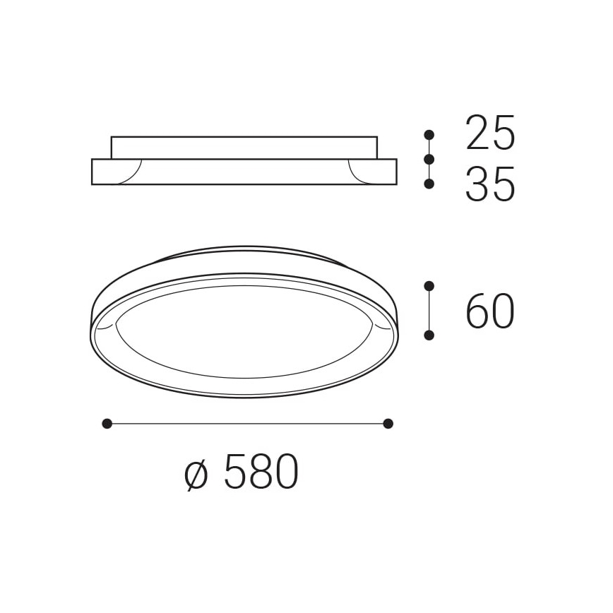 LED2 - LED Stropna svetilka BELLA LED/48W/230V 3000K/4000K bela