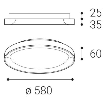 LED2 - LED Stropna svetilka BELLA LED/48W/230V 3000K/4000K črna