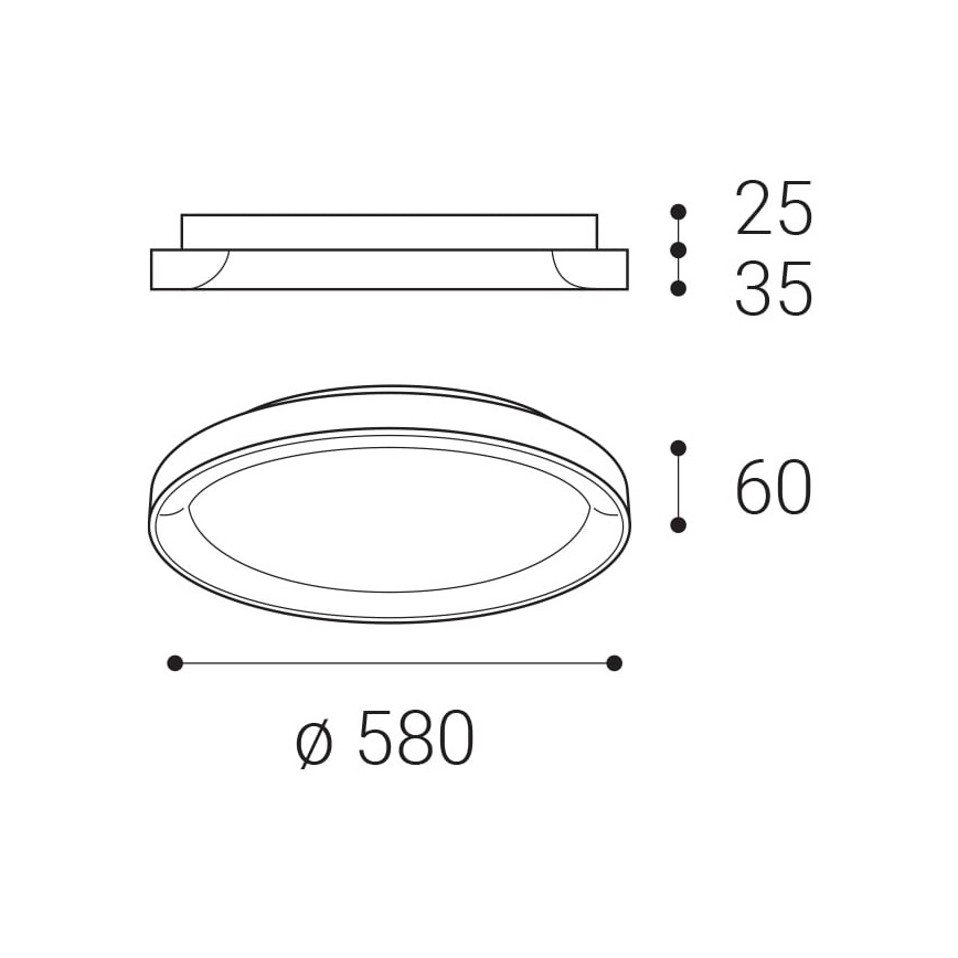 LED2 - LED Stropna svetilka BELLA LED/48W/230V 3000K/4000K črna