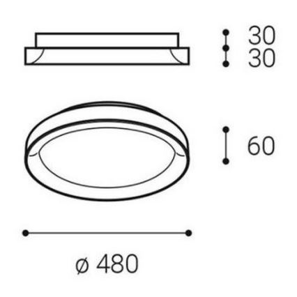 LED2 - LED Stropna svetilka BELLA SLIM LED/38W/230V 3000/4000K bela