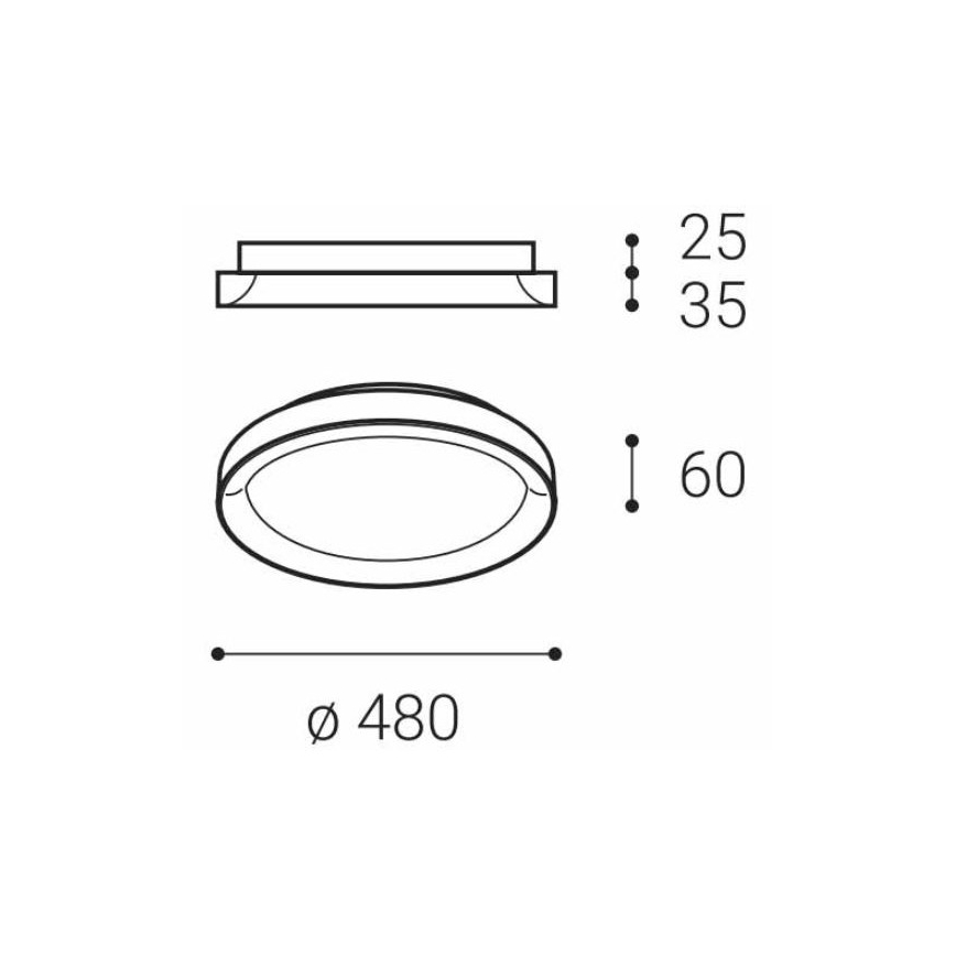 LED2 - LED Stropna svetilka BELLA SLIM LED/38W/230V 3000/4000K črna