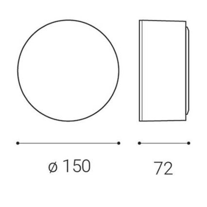 LED2 - LED Stropna svetilka BUTTON LED/12W/230V CRI 90 bela