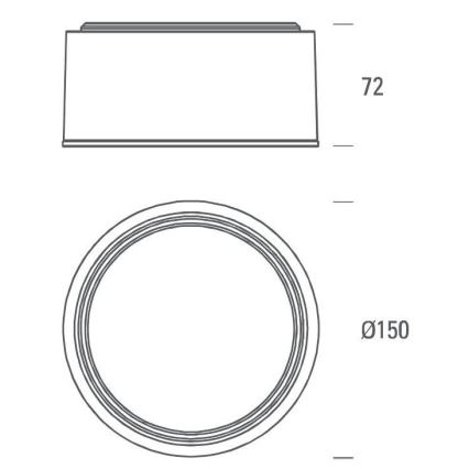 LED2 - LED Stropna svetilka BUTTON LED/17W/230V antracit