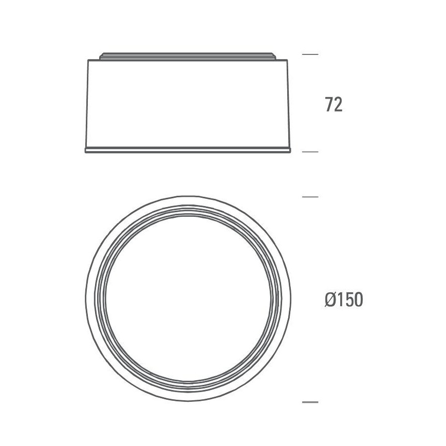 LED2 - LED Stropna svetilka BUTTON LED/17W/230V antracit