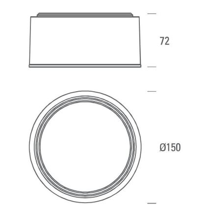 LED2 - LED Stropna svetilka BUTTON LED/17W/230V srebrna