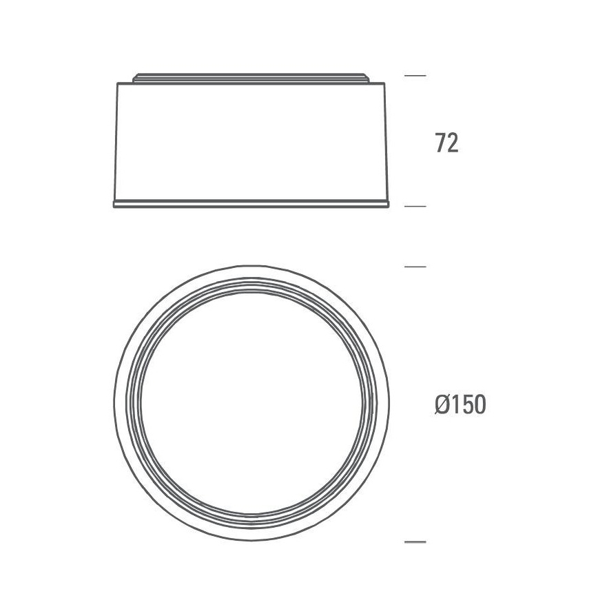 LED2 - LED Stropna svetilka BUTTON LED/17W/230V srebrna