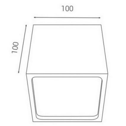 LED2 - LED Stropna svetilka CUBE LED/12W/230V bela