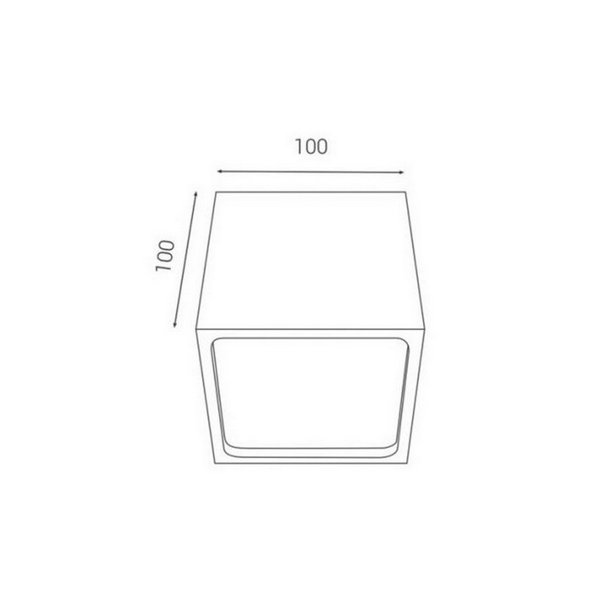 LED2 - LED Stropna svetilka CUBE LED/12W/230V bela