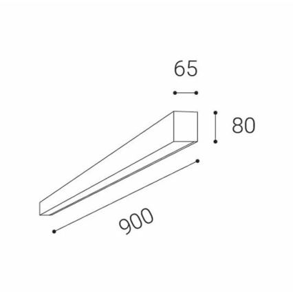 LED2 - LED Stropna svetilka LINO LED/24W/230V 3000K/3500K/4000K črna 90 cm