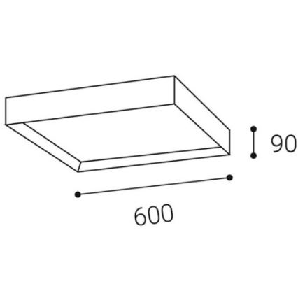 LED2 - LED Stropna svetilka MILO LED/60W/230V bela 3000/4000K