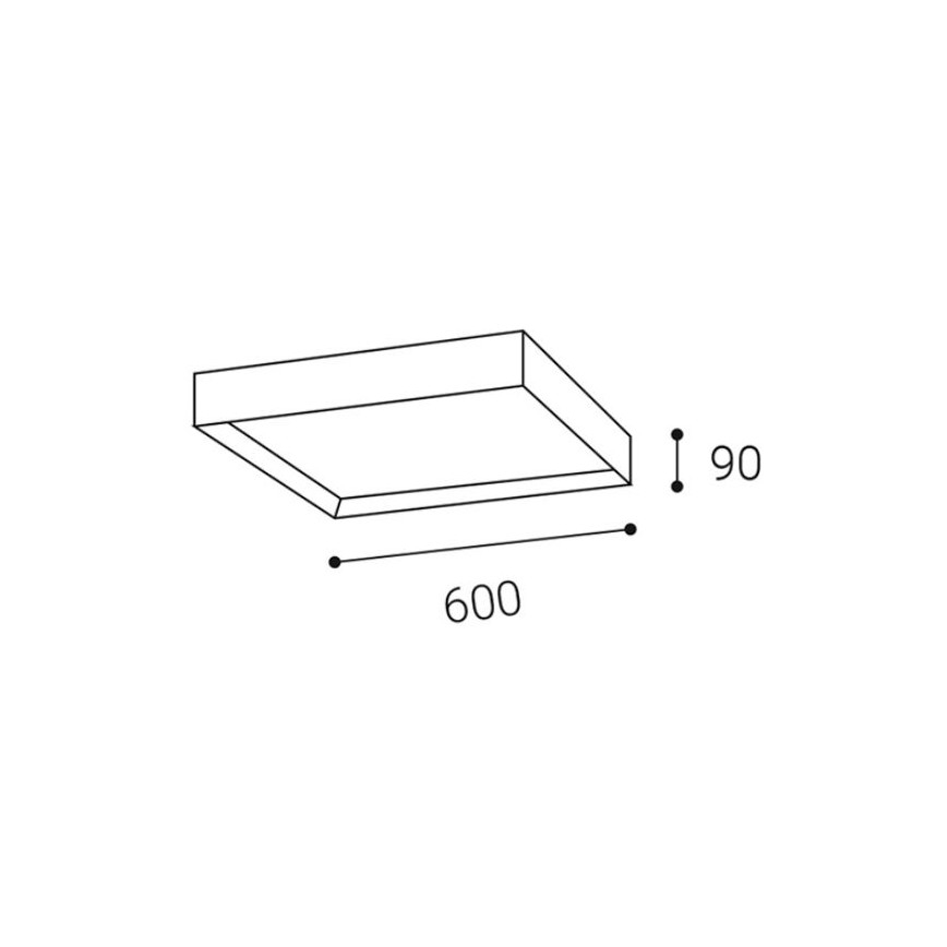 LED2 - LED Stropna svetilka MILO LED/60W/230V bela 3000/4000K
