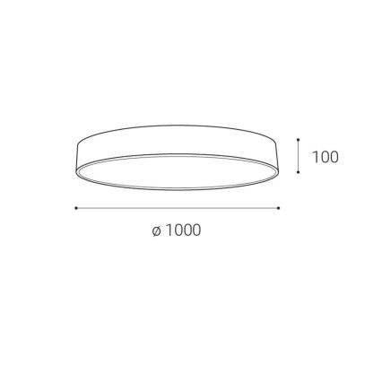 LED2 - LED Stropna svetilka MONO LED/153W/230V 4000K d. 100 cm bela