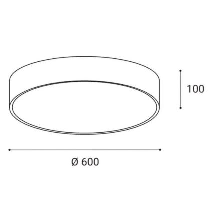 LED2 - LED Stropna svetilka MONO LED/60W/230V 3000/4000K črna