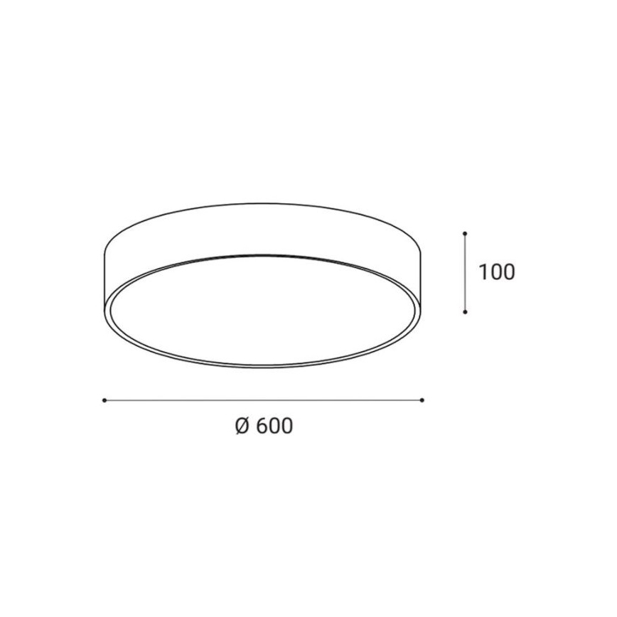 LED2 - LED Stropna svetilka MONO LED/60W/230V 3000/4000K črna