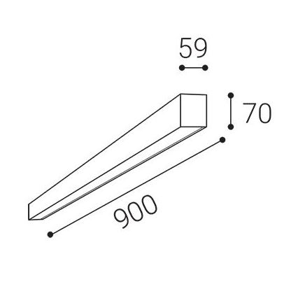 LED2 - LED stropna svetilka NOLI LED/30W/230V 3000/3500/4000K 90 cm črna